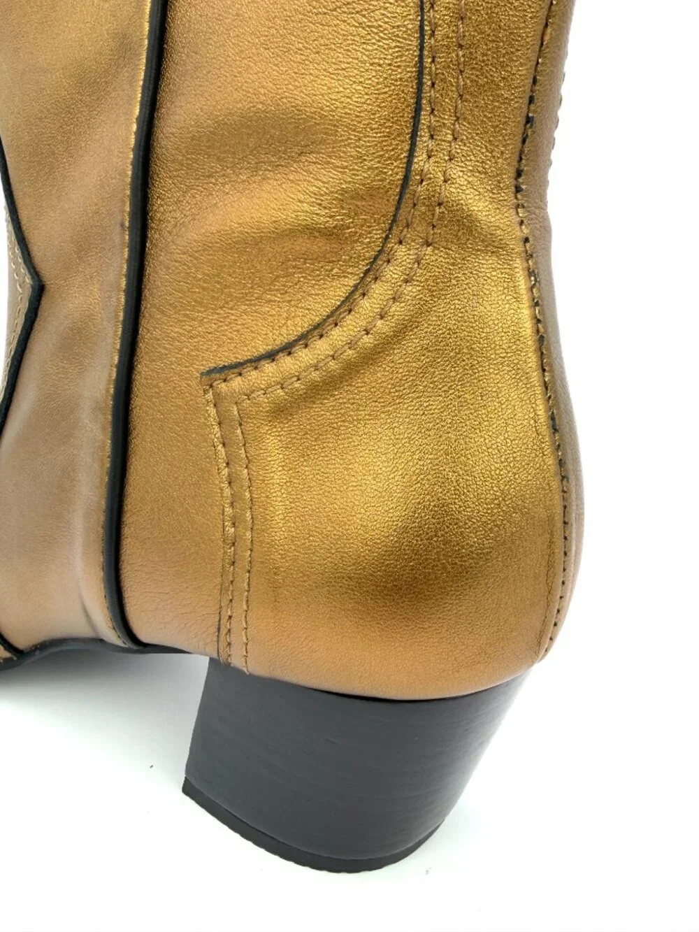 Castaner Denise 118 Women's Tan Leather Western Ankle Boots US 9 M NIB